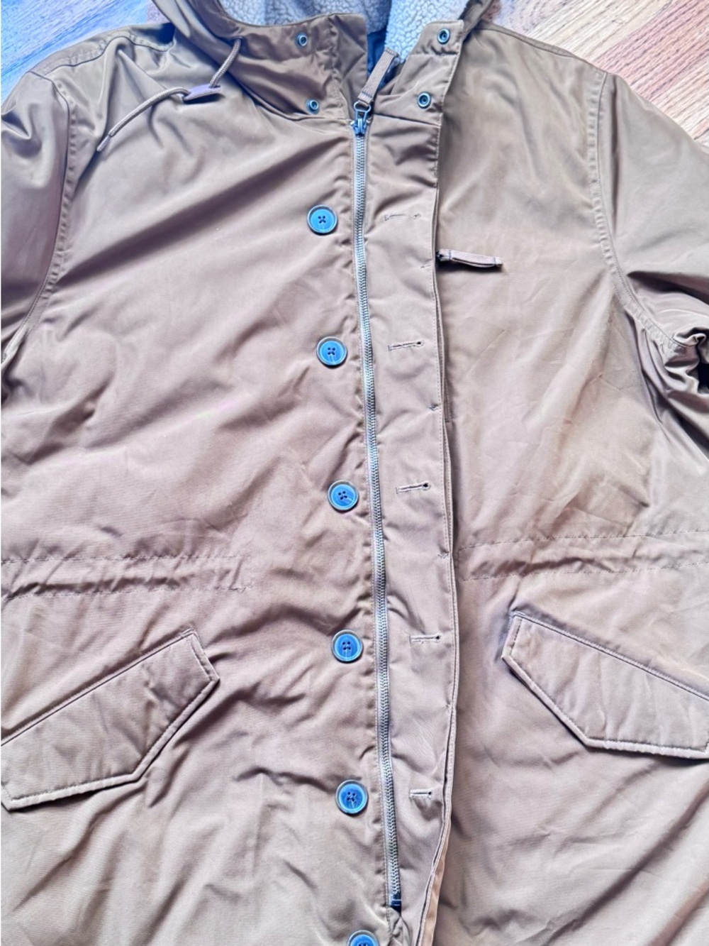 Old Navy Hooded Field Parka Jacket - Brown - Picture 3 of 6